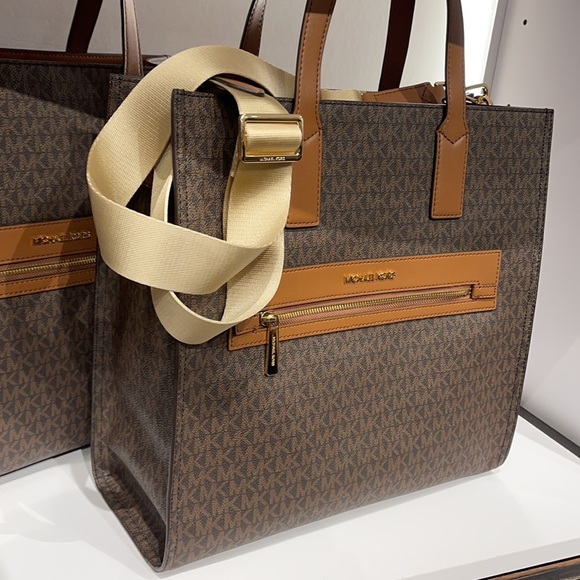 MICHAEL KORS KENLY LARGE NS GRAPHIC LOGO TOTE SATCHEL SHOULDER BAGMK SIGNATURE - Picture 14 of 16